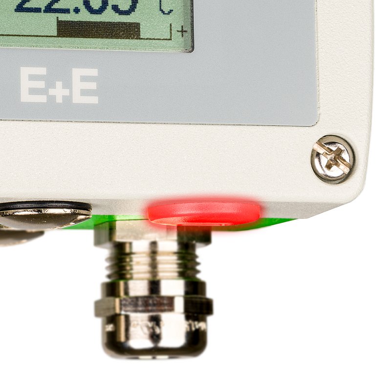 配有照明控制端口的 AVS701 空气和气体流速传感器，用于自动压力补偿 | E+E Elektronik