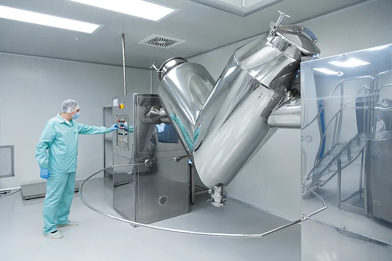 Control of a pharmaceutical drying system in a cleanroom