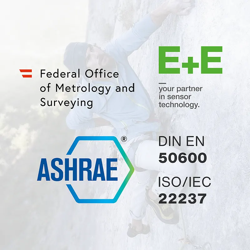 Certified sensor solutions compliant with ISO IEC 22237 and DIN EN 50600 for data center environmental monitoring | E+E Elektronik