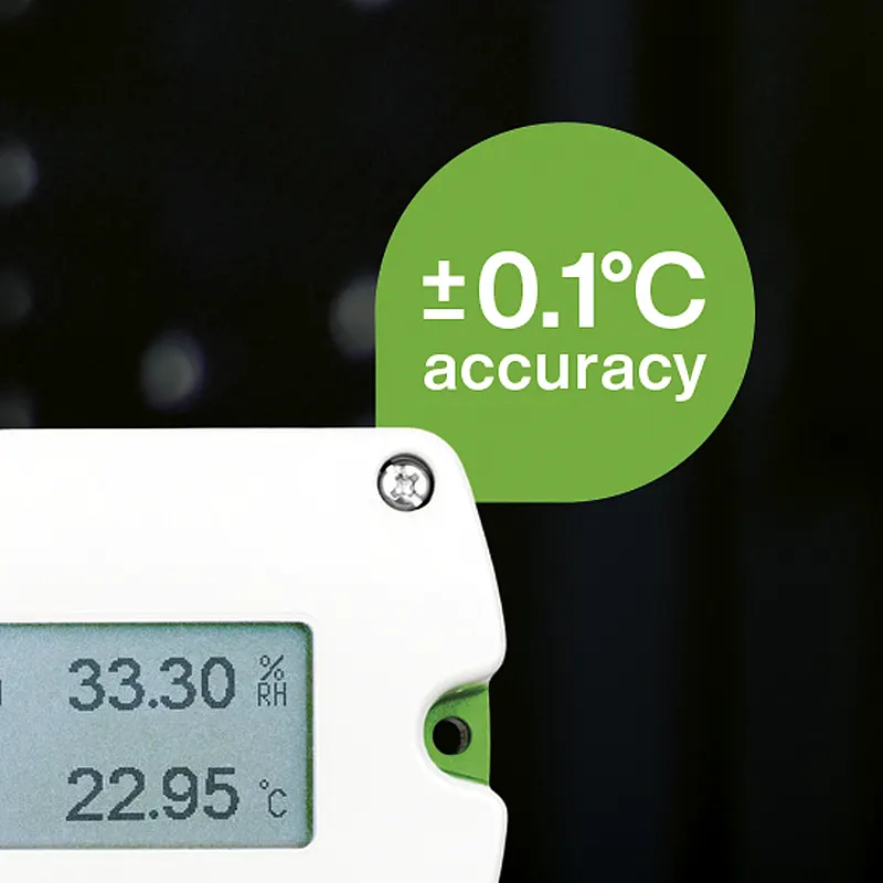 High-accuracy temperature and humidity sensor with ±0.1 °C accuracy for data center environmental monitoring | E+E Elektronik