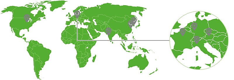 E+E locations worldwide