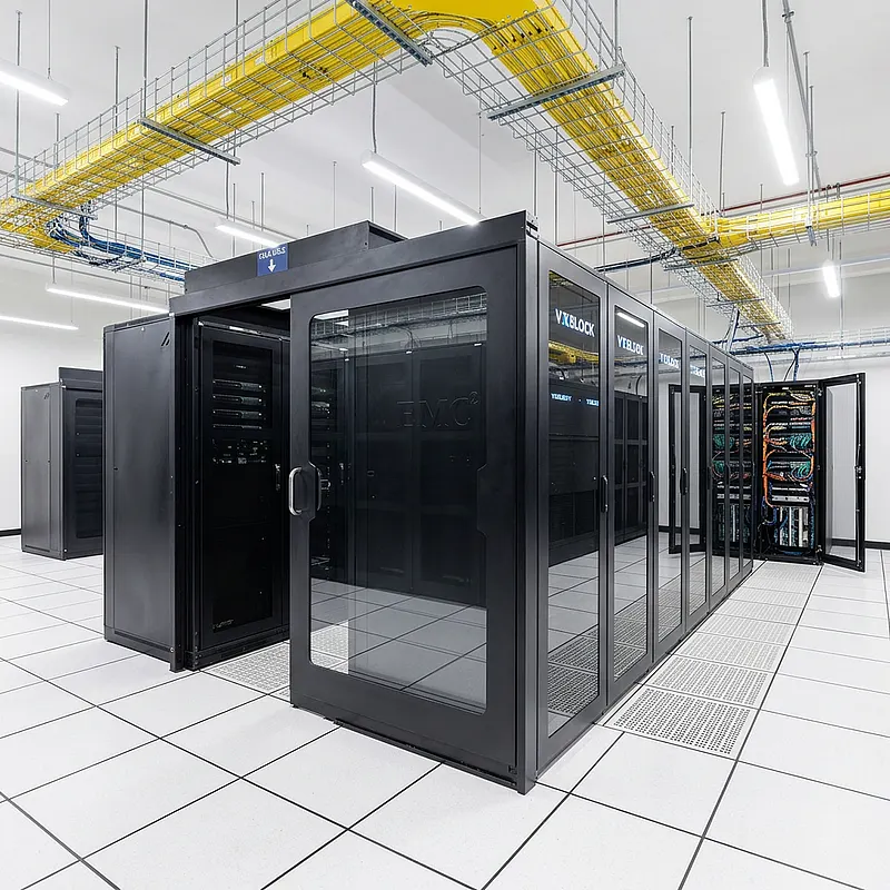Fig. 1: Aisle containment for controlled airflow in data centres